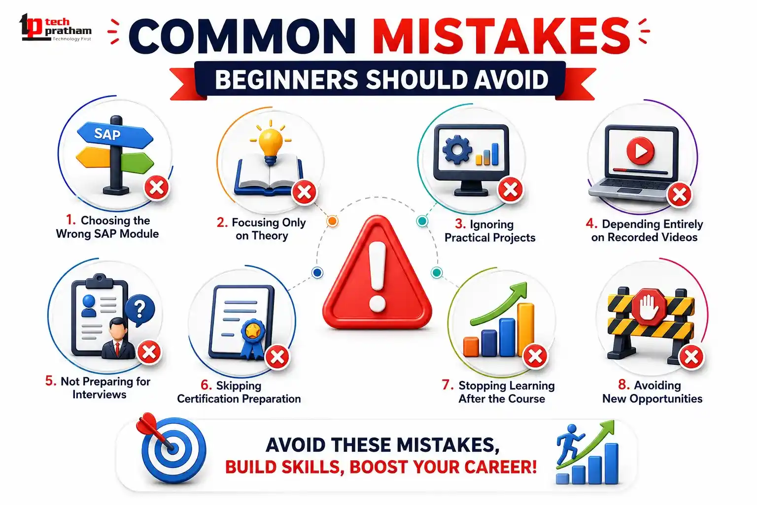 Common mistakes beginners should avoid before starting SAP online training, including choosing the wrong SAP module and skipping practical learning